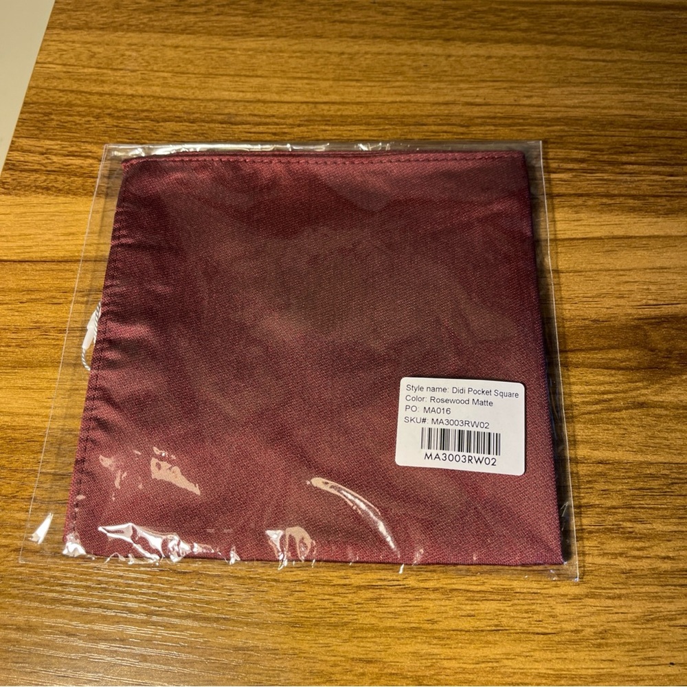 Birdy Grey Rosewood Matte Pocket Square